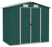 Abrigo de jardim 205x129x183 cm aço galvanizado verde