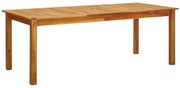 vidaXL Mesa de jardim 200x90x74 cm madeira de acácia maciça