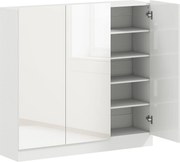 HOMCOM Armário de sapatos com 10 prateleiras para 25-30 pares, Aberturas de ventilação, Portas com fechamento suave, Madeira, Branco | Aosom Portugal