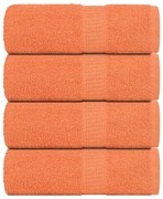 vidaXL Toalhas de rosto 4 peças FROGN Laranja 30x30 cm 100% algodão