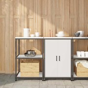 vidaXL Conjunto de Armazenamento de Cozinha com porta 2 pcs Branco