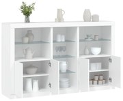 vidaXL Aparador com luzes LED 162x37x100 cm branco