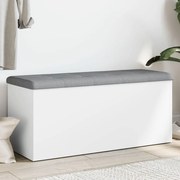 vidaXL Banco de arrumação 102x42x45 cm derivados de madeira branco