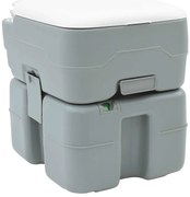 vidaXL Vaso Sanitário Portátil Cinza com 10L de Água Doce e 20L de Tanque de Resíduos