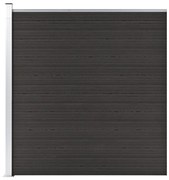 vidaXL Painel de vedação WPC 175x186 cm preto