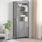 vidaXL Armários Altos 2 pcs Cinza Sonoma 79 x 36 x 200 cm