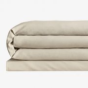 Capa De Edredão Em Linho De 160 G/m² Sorana Beige Semoline & Cama 150/160cm (240 X 220 Cm) - Sklum