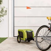 vidaXL Reboque de bicicleta p/ animais tecido oxford/ferro verde/preto