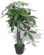 Planta árvore da sorte artificial com vaso 85 cm verde