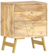 vidaXL Mesa de cabeceira 40x30x50 cm madeira de mangueira maciça