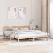 vidaXL Camas com Cabeceira 180x200 cm em Madeira de Pinho