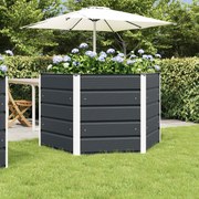 vidaXL Floreira Antracite 129 x 129 x 75 cm Aço