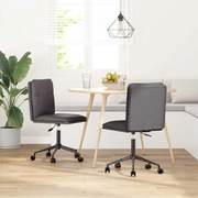 vidaXL Cadeiras de jantar 2 pcs couro artificial cinzento