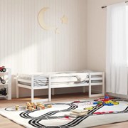 vidaXL Estrutura de cama infantil 80x200 cm pinho maciço branco