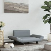 vidaXL Cama para cães 70x45x28 cm tecido cinzento-claro