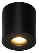 Foco de teto redondo moderno preto - Capa