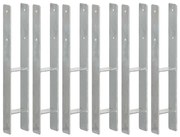 vidaXL Âncoras de vedação 6 pcs 9x6x60 cm aço galvanizado prateado