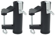 vidaXL Grampos de guarda-sol para varanda 2 pcs 25-38 mm aço