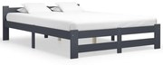 vidaXL Estrutura de cama 120x200 cm pinho maciço cinzento-escuro
