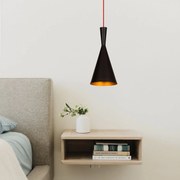 Candeeiro de Teto Elmas – Preto e Vermelho – 19 cm x 140 cm