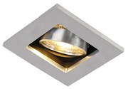LED Foco embutido inteligente em aço com Wi-Fi GU10 inclinável - Qure Moderno