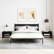 vidaXL Armário de Cabeceira Carvalho preto 40 x 40 x 30 cm