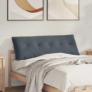 vidaXL Travesseiro para Costas Cinza Escuro 140 x 50 cm