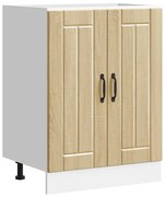 vidaXL Armário baixo lavatório Lucca deriv. madeira carvalho sonoma