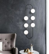 Candeeiro de Parede Abakus – Preto e Branco – 40 x 33 cm