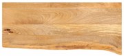 Tampo de mesa c/ borda viva 70x40x2,5 cm mangueira maciça