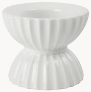 Castiçal em porcelana com superfície canelada Tura