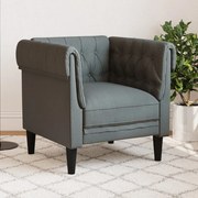 vidaXL Sofá chesterfield tecido cinzento-escuro