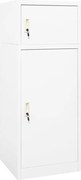 vidaXL Armário para selas 53x53x140 cm aço branco