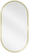 Mexen Loft espelho de casa de banho oval 75 x 40 cm, moldura dourada - 9851-075-040-000-50