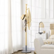 Cabide de Pé Västerås – Ø37,8x175,6 cm – Madeira Natural e Cinza – Des