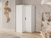 Roupeiro de canto Novduni 116, Branco, 191x98x98cm, 100 kg, Portas para roupeiro: Com dobradiças