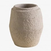 Jarro Decorativo Em Terracota Camryn Branco Pedra - Sklum