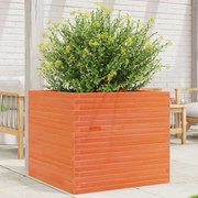 vidaXL Vaso/floreira de jardim 80x80x68,5cm pinho maciço castanho mel