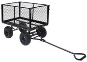 vidaXL Carrinho de mão para jardim 350 kg preto
