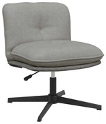 vidaXL Cadeira de escritório giratória tecido cinzento-claro