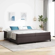 vidaXL Cama Box Castanho 200 x 200 cm Tecido e Madeira Engenharia