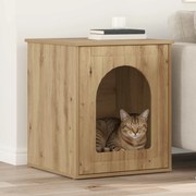 vidaXL Casa para Gatos Carvalho Artesanal 53 x 52 x 62 cm