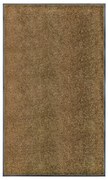 Tapete de porta lavável 90x150 cm castanho