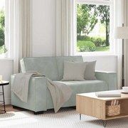 vidaXL Sofá de 2 lugares 120 cm veludo cinzento-claro