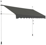 Toldo de grampo 300 cm de largura toldo de varanda sem perfuração resistente a UV altura ajustável verde