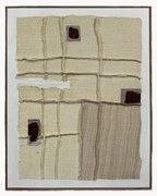 Quadro em tela artesanal com moldura em madeira Manos