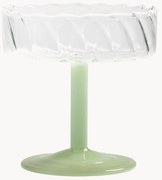 Taças de champanhe em vidro borossilicato artesanais Twirl, conjunto de 2
