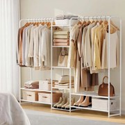 Guarda Roupa de metal 29 x 183 x 158,4 cm com prateleiras branco