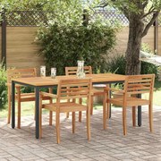 vidaXL Mesa de Jardim 180 x 90 x 75 cm em madeira de acácia e metal