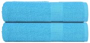 Toalhas de mãos 2 pcs 50x100 cm 360 gsm 100% algodão turquesa